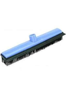 [1060] BALAI CAOUTCHOUC BLEU TYPE ""COIFFEUR"" 29 CM COQUE DURE
