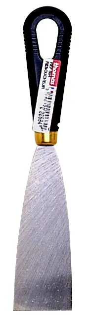 COUTEAU A MASTIC N°4 / SPATULE LAME ACIER 4 CM MANCHE PLASTIQUE