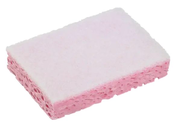 EPONGE GRATTANTE ROSE ET BLANCHE 