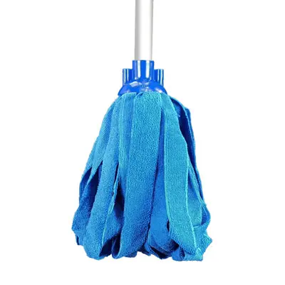 FRANGE ESPAGNOLE MICROFIBRE A BANDELETTES BLEUES/ROSES 170 GRS