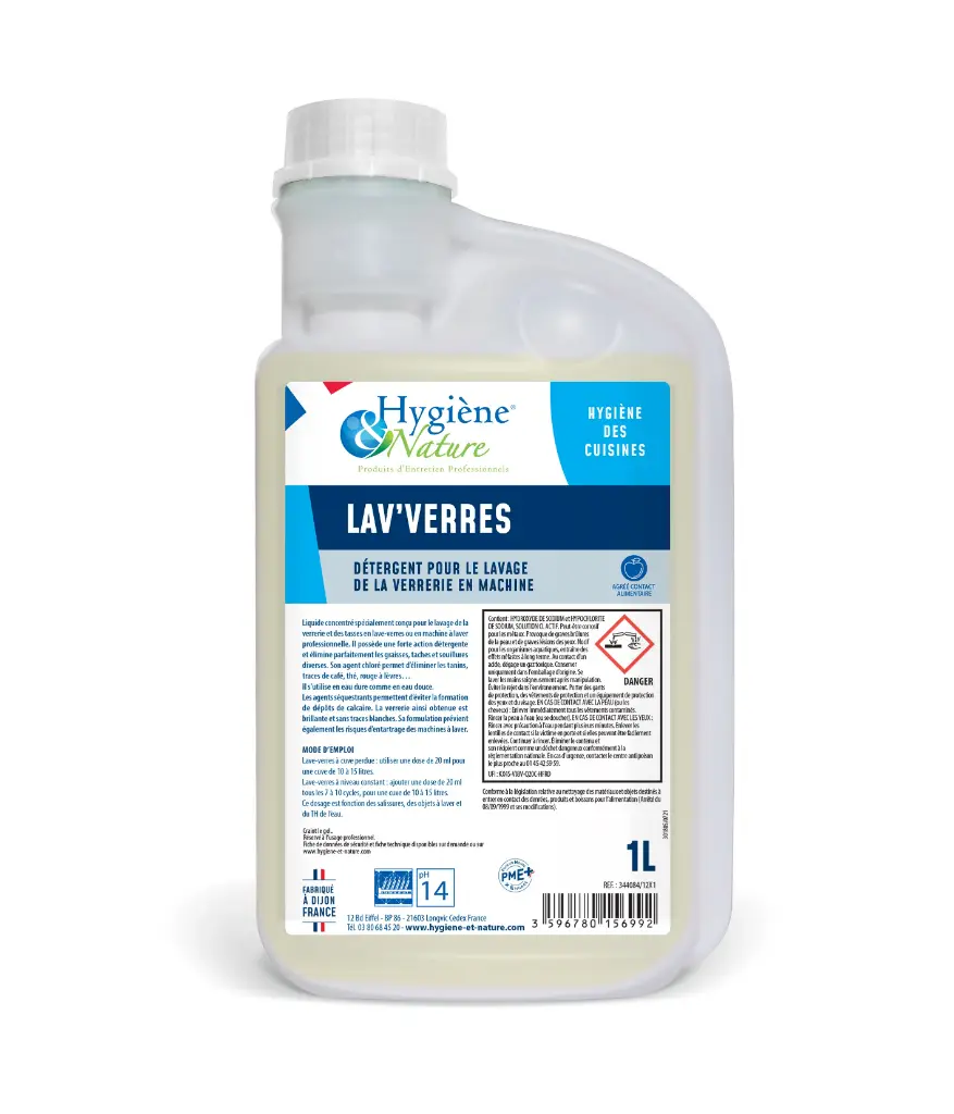 LAVE VERRES FLACON DOSEUR 1L