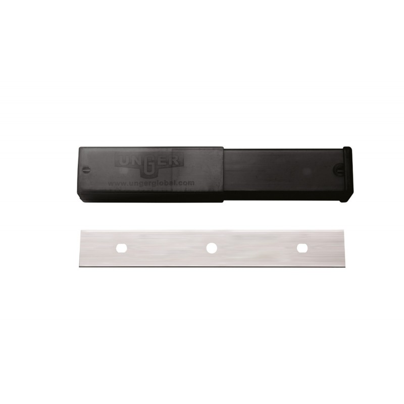 LAMES GRATTOIR A VITRES NINJA ACIER INOX. H.GAMME  10 CM  X 25 LAMES