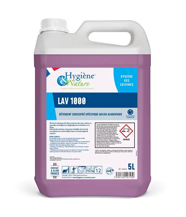 PRO LAV 1000 DETERGENT CONCENTRE ALIMENTAIRE X 5L