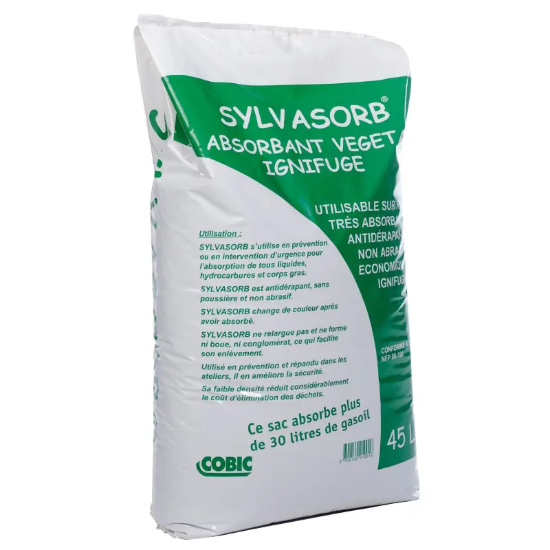SYL - ABSORBANT VEGETAL AGREE DDE - SYLVASORB - SAC DE 45L