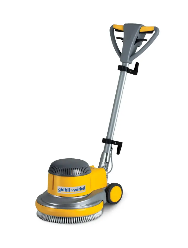 MONOBROSSE ERGOLINE SB143 TSN BI-VITESSE JAUNE + PLATEAU +brosse nylon + reservoir 12 l