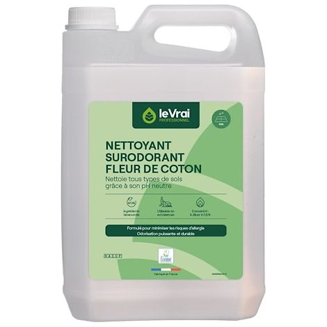 NETTOYANT SURODORANT 5L fleur de coton le vrai