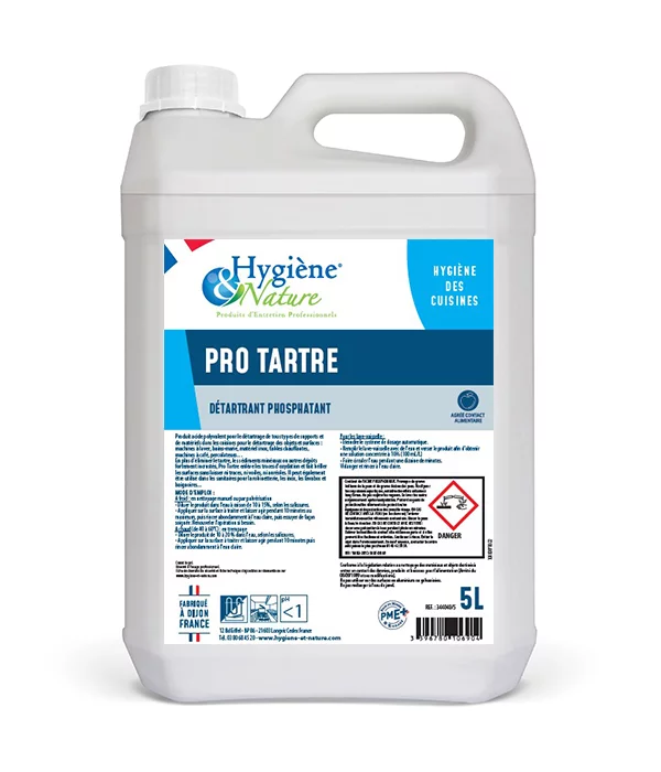 PRO TARTRE 5 L Détartrant désinfectant phosphatant agrée contact alimentaire