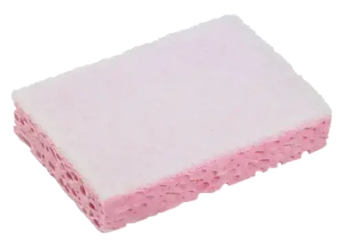 [3194] EPONGE GRATTANTE ROSE ET BLANCHE 