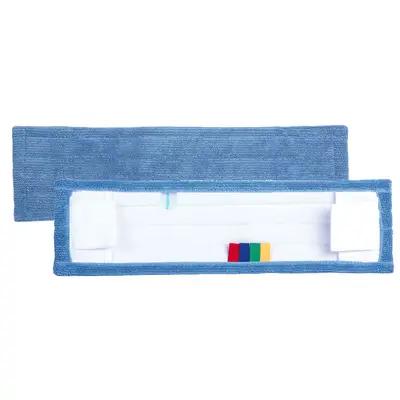 [3228] FRANGE MICROFIBRE CLASSIC BLEUE POCHE/LANGUETTE 40 CM 2 OEILLETS