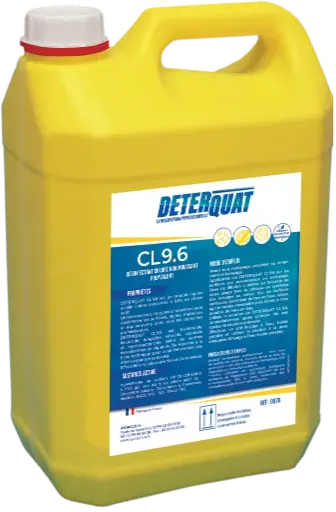 [002007611] DETERQUAT CL9.6 DESINFECTANT CHLORE NON MOUSSANT POLYVALENT X 5L
